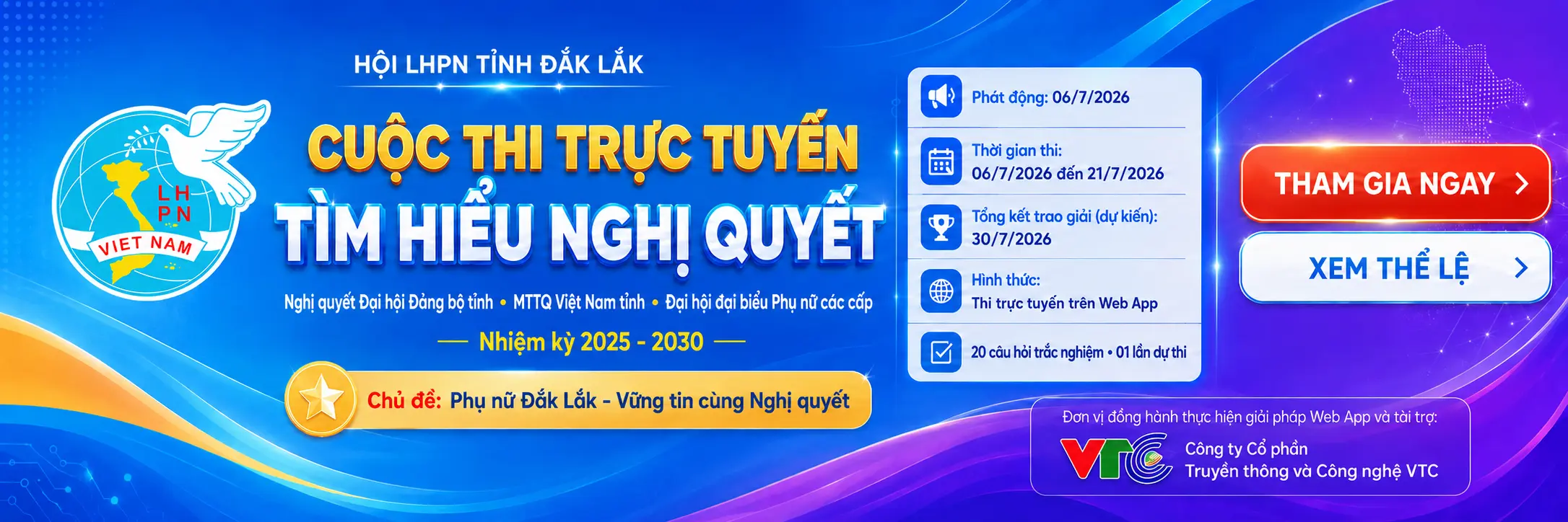 Cuộc thi trực tuyến Phụ nữ Đắk Lắk - Vững tin cùng Nghị quyết